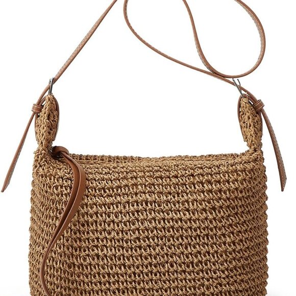 Straw Tote Bag Women's Summer Handwoven Large Capacity Beach Purse - Picture 1 of 6